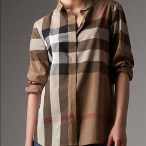 💜 NWT Burberry Brit Long Sleeve Button Up